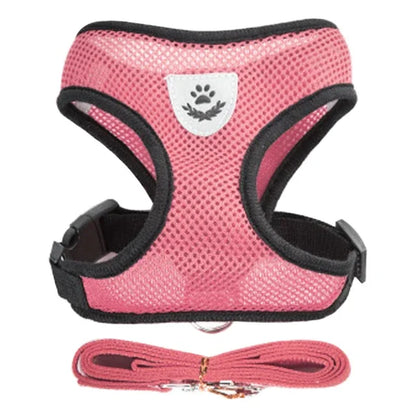 Adjustable Mesh Cat Harness Vest with Leash - Perfect for Small to Medium Dogs and Puppies