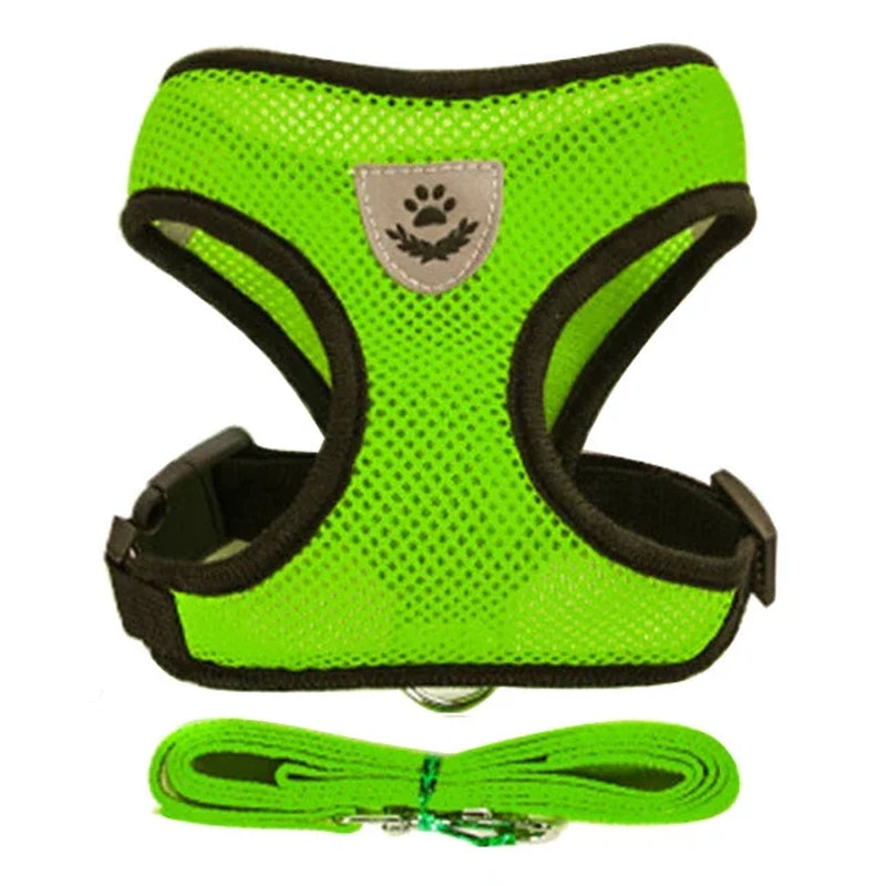 Adjustable Mesh Cat Harness Vest with Leash - Perfect for Small to Medium Dogs and Puppies