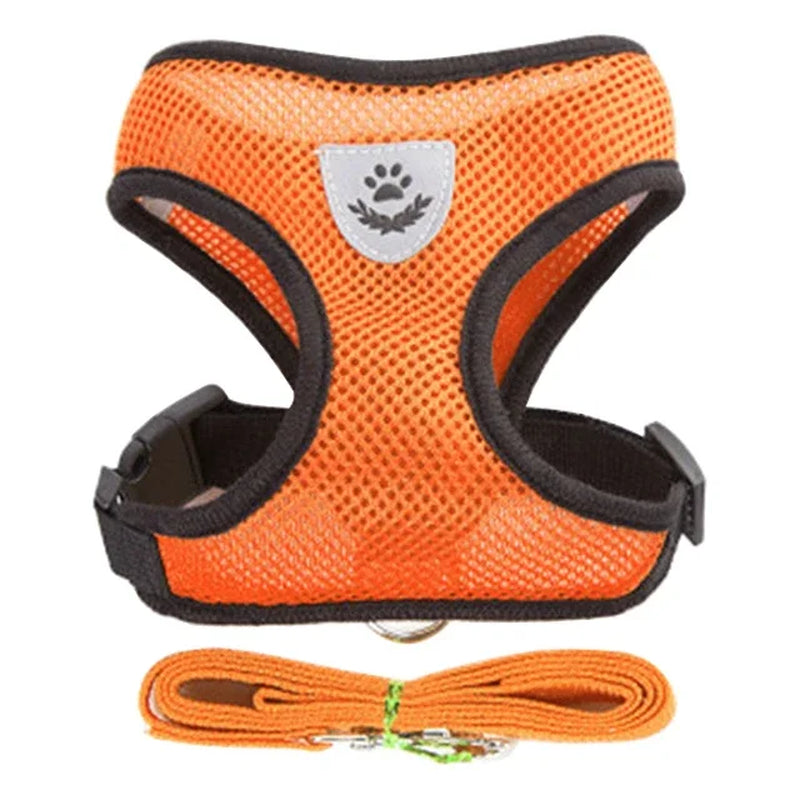 Adjustable Mesh Cat Harness Vest with Leash - Perfect for Small to Medium Dogs and Puppies