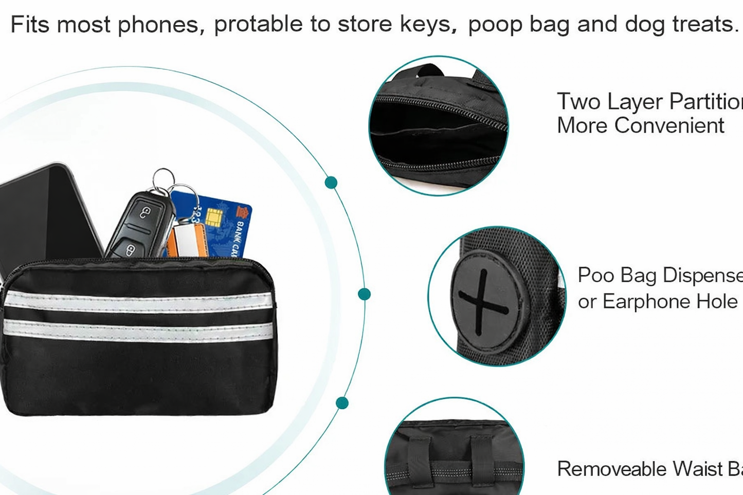 Hands Free Dog Leash for 1 or 2 Dogs