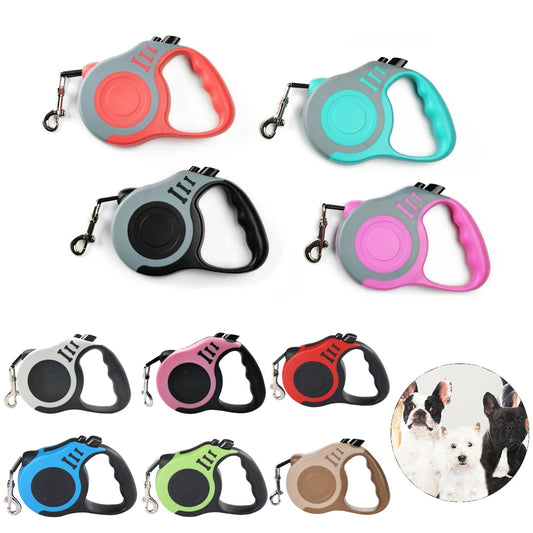 Retractable Dog Leash 3M / 5M – Strong Nylon Lead for Dogs & Cats