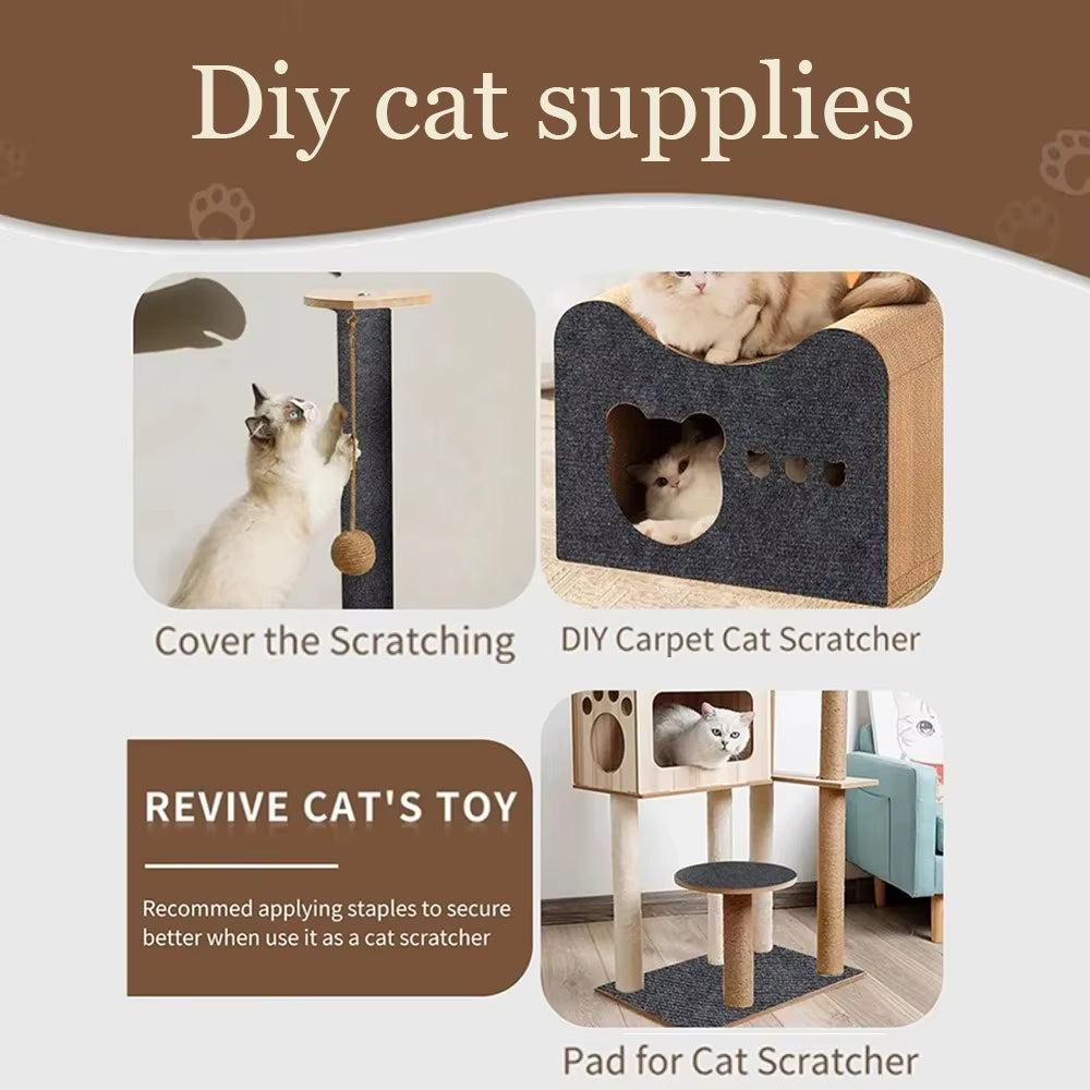 Self-Adhesive DIY Cat Scratching Mat