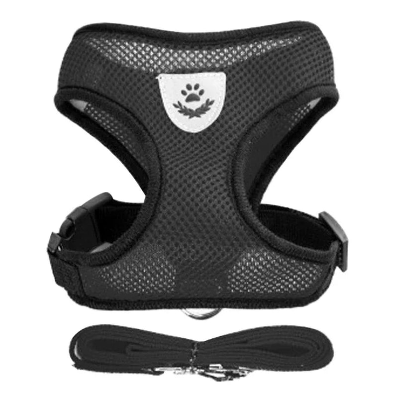 Adjustable Mesh Cat Harness Vest with Leash - Perfect for Small to Medium Dogs and Puppies