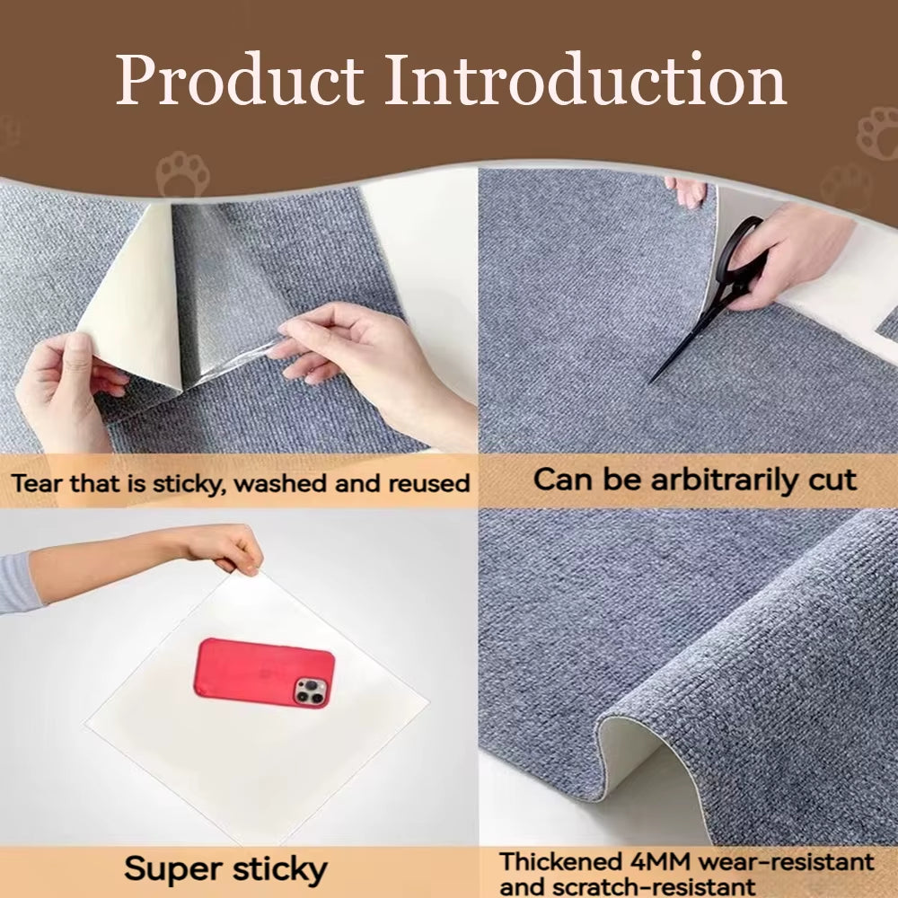 Self-Adhesive DIY Cat Scratching Mat