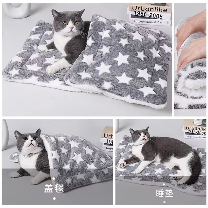 Flannel Pet Bed for Dogs and Cats